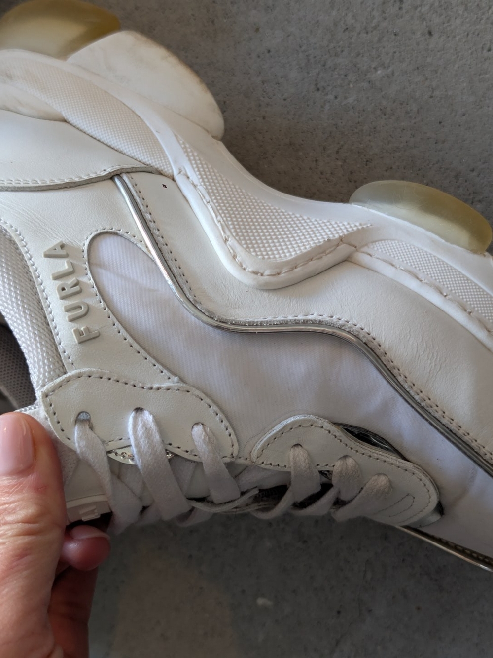 Furla Women’s White Leather Sport Sneaker
